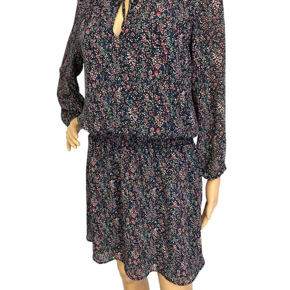 2/$30 J. Crew Mercantile Smocked Tie-Front Dress Floral Blouson Long Sleeve Sz S - Picture 8 of 13